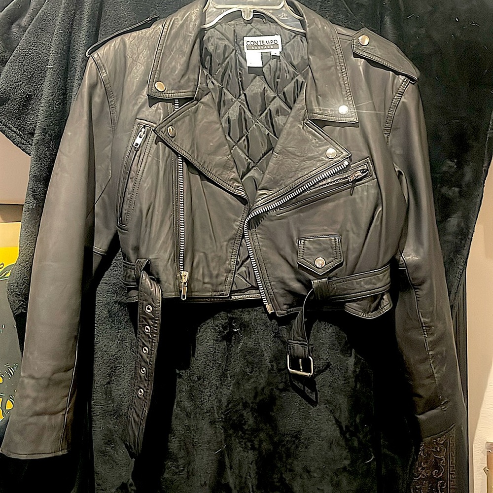 Vintage Genuine Leather Jacket from Contempo Casuals -Size SM